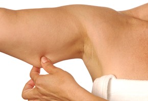 Slap hud på arme og lår